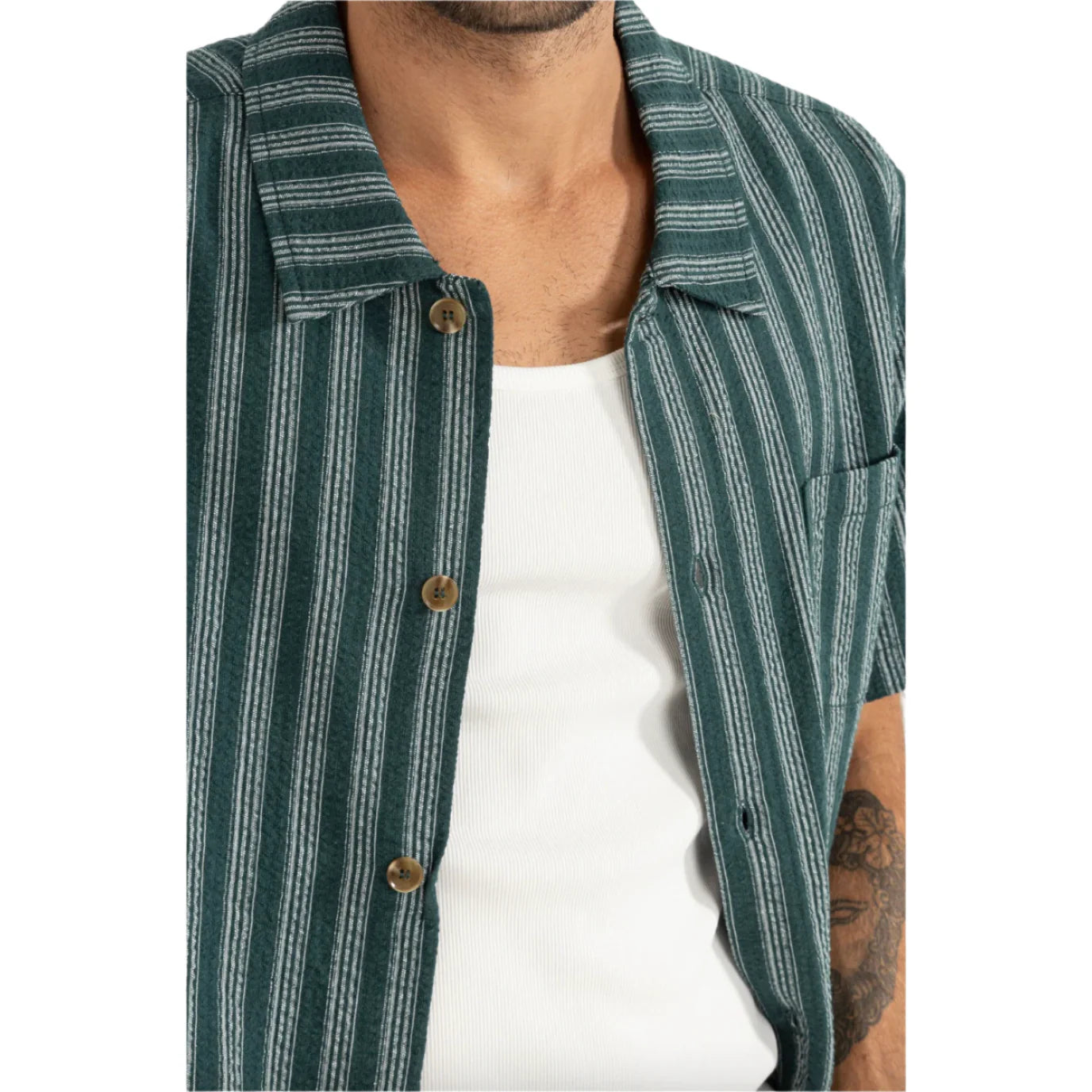 Eli Stripe SS Shirt - Teal