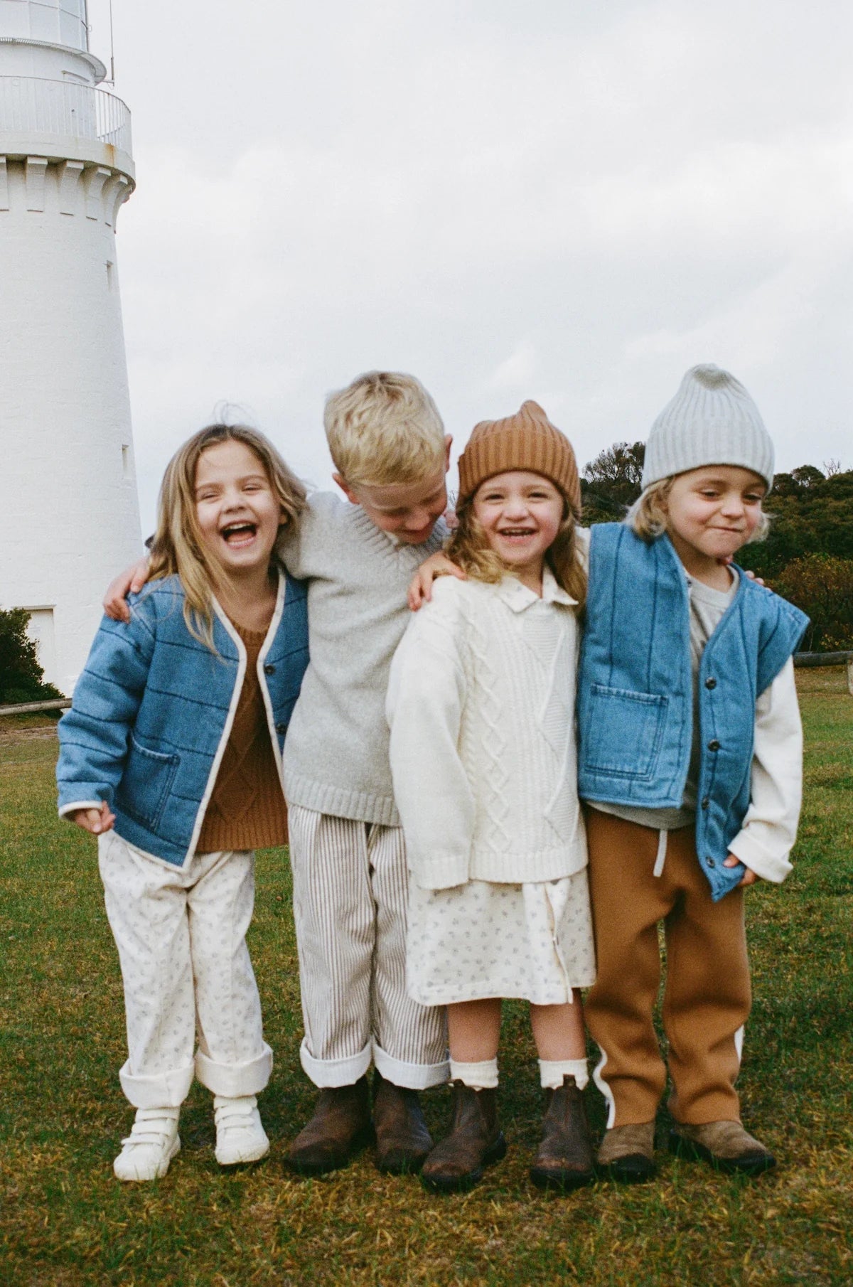 Quilted Reversable Vest - Denim