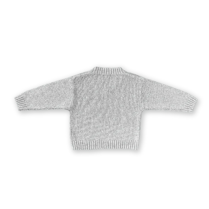 V-Neck Pullover - Grey Marle