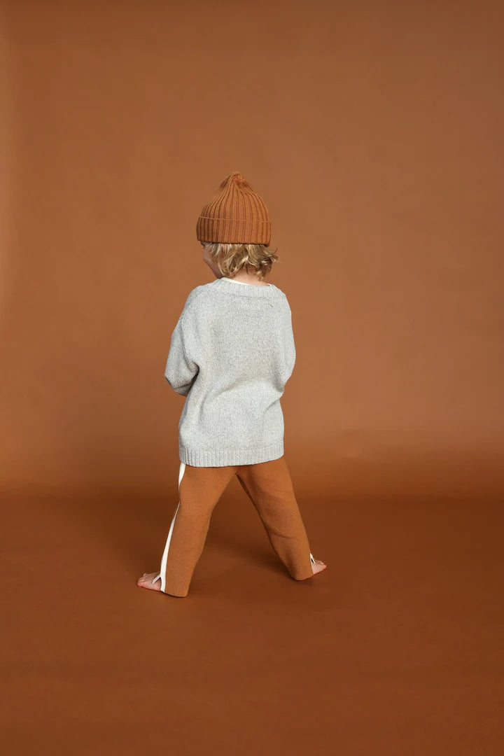 V-Neck Pullover - Grey Marle