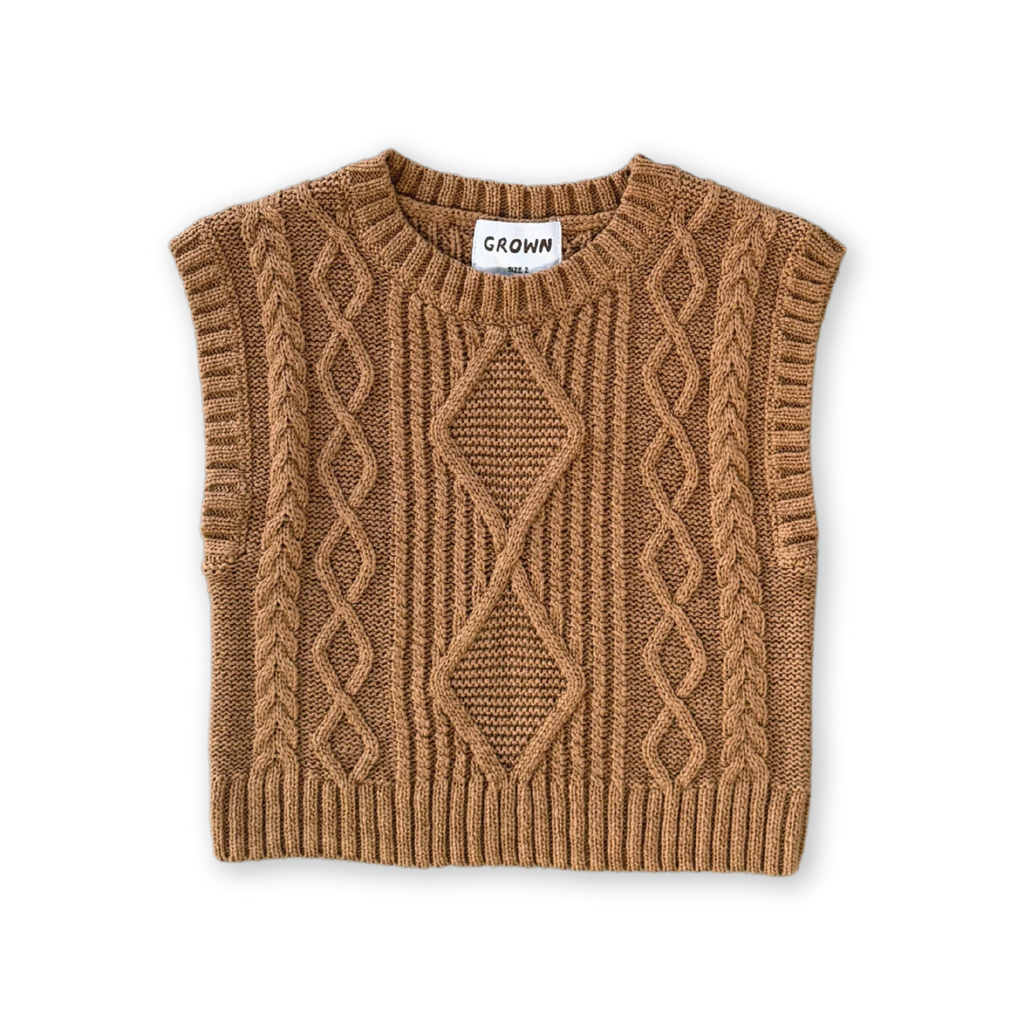 Chunky Cable Knit Vest