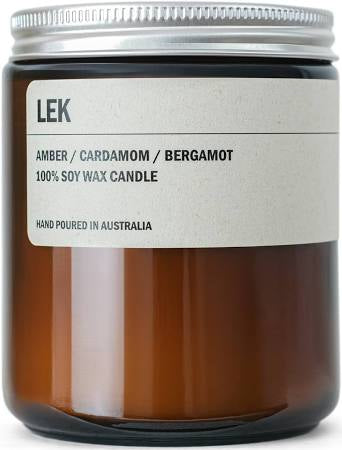 LEK Amber Jar Soy Candle 250g