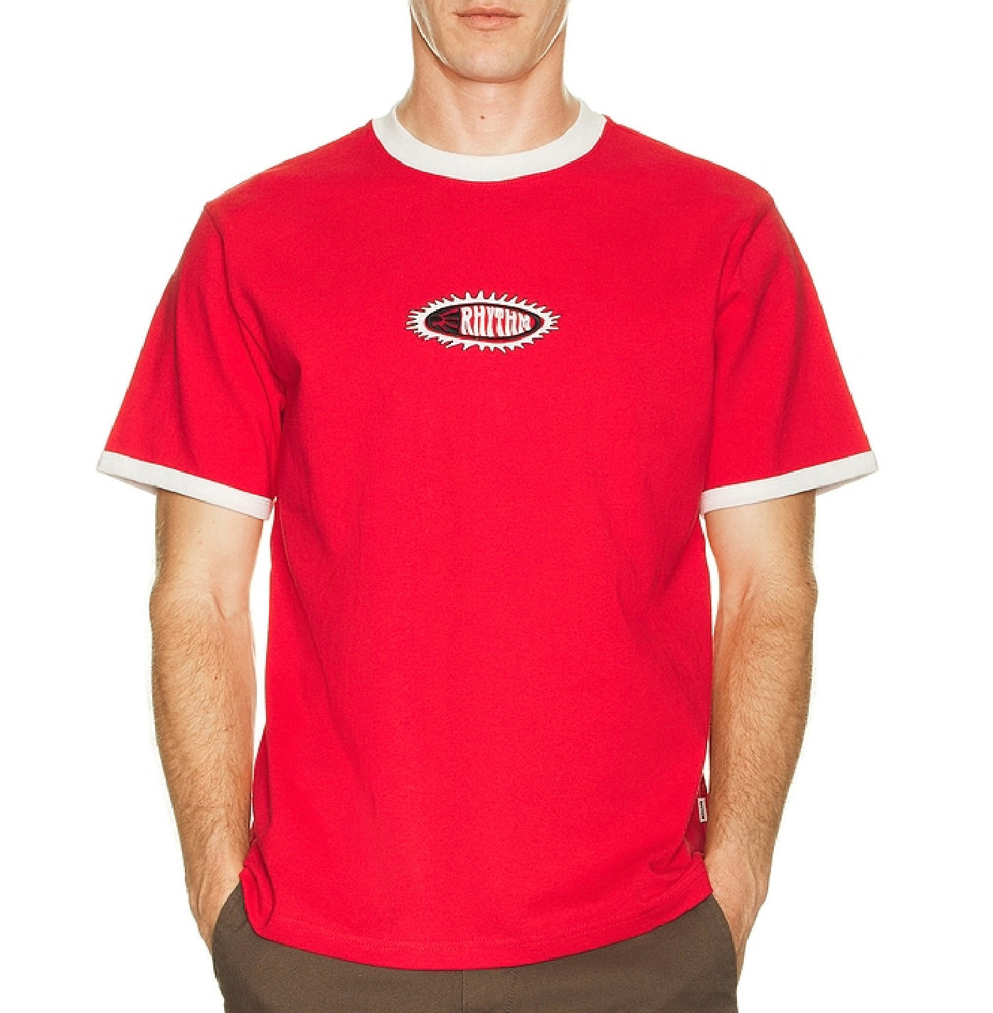 Sun Dome Ringer Vintage SS T-Shirt - Red