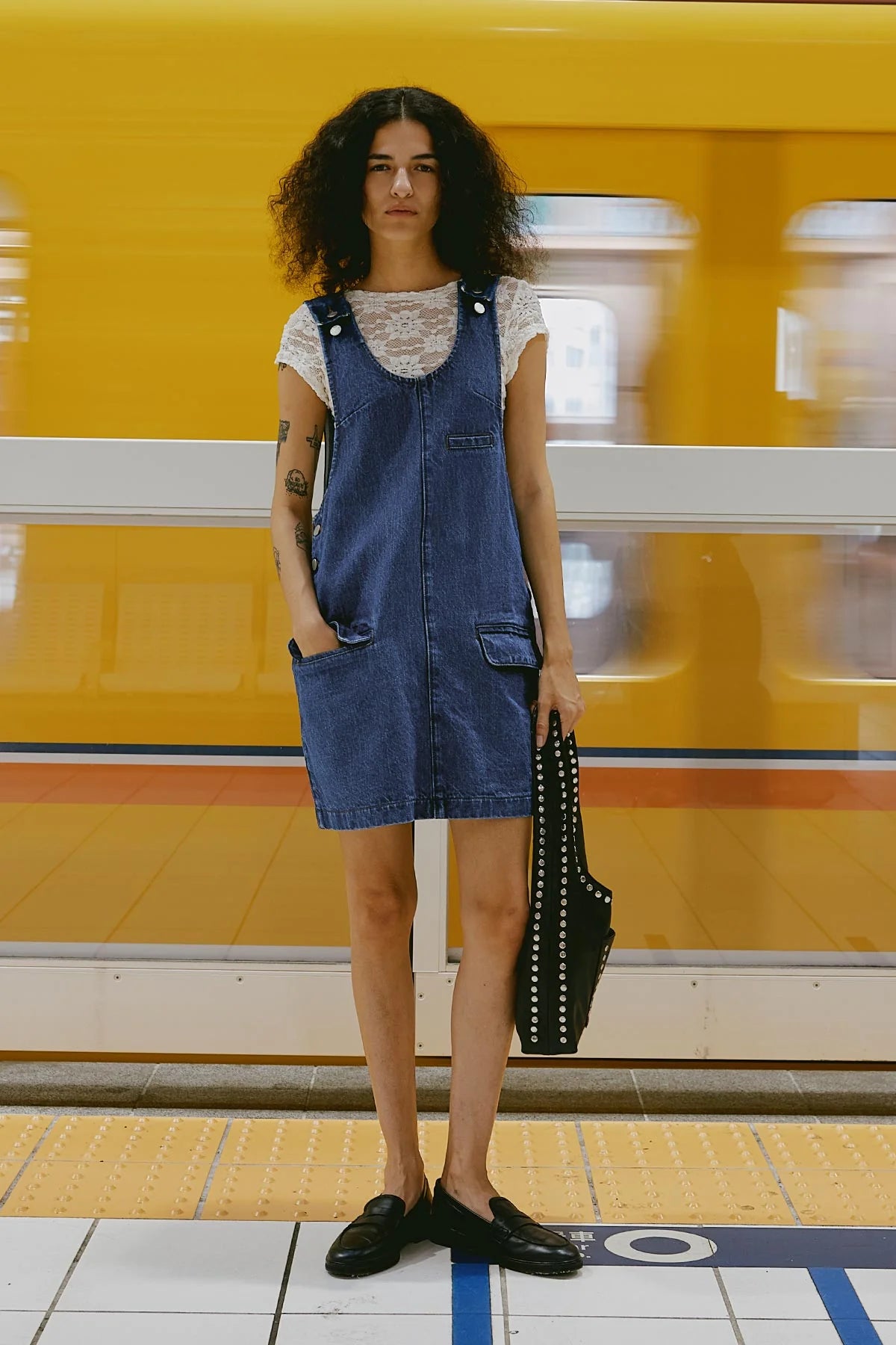 Franka Denim Mini Dress - Classic Wash