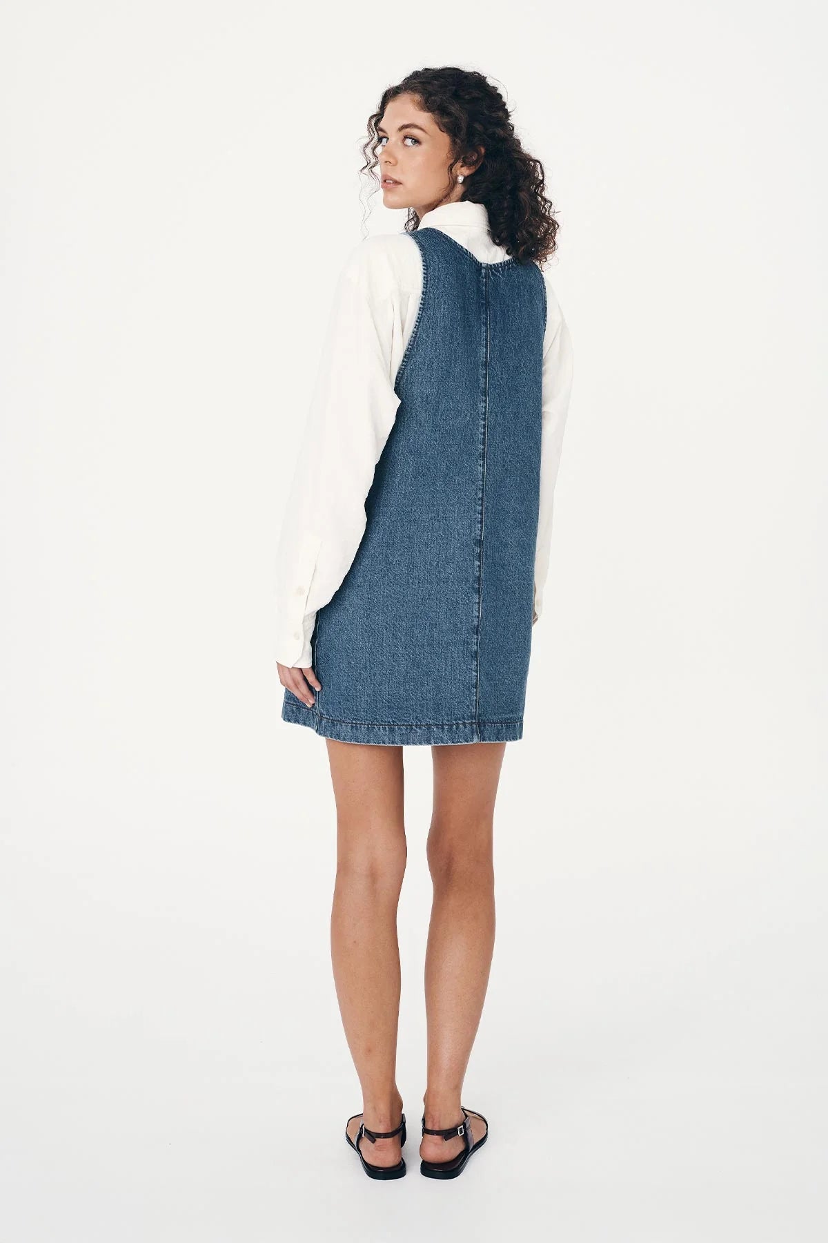 Franka Denim Mini Dress - Classic Wash
