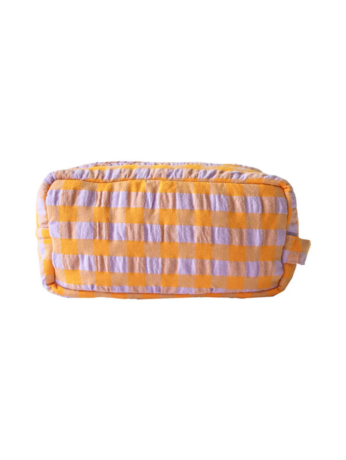 Kumquat Bloom Seersucker Dopp Kit