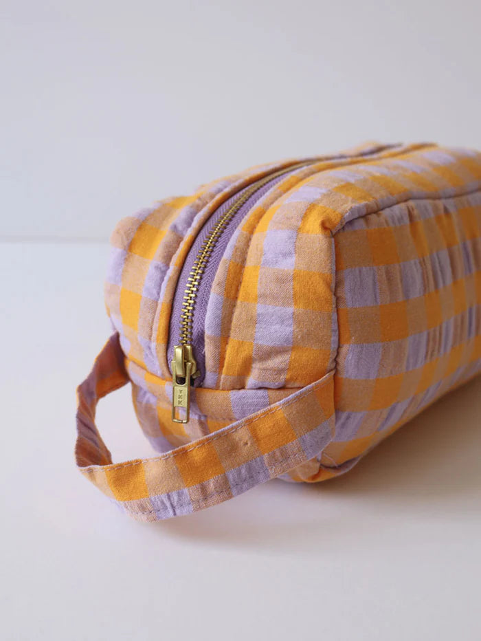 Kumquat Bloom Seersucker Dopp Kit