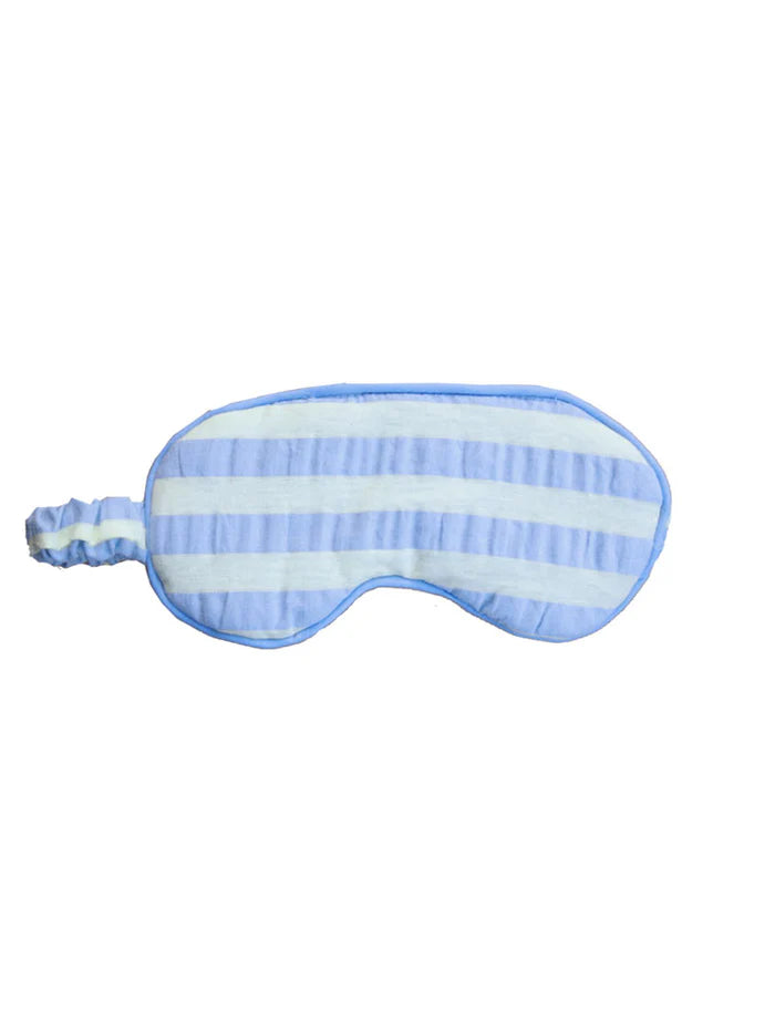 Butter Blue Seersucker Eye Mask