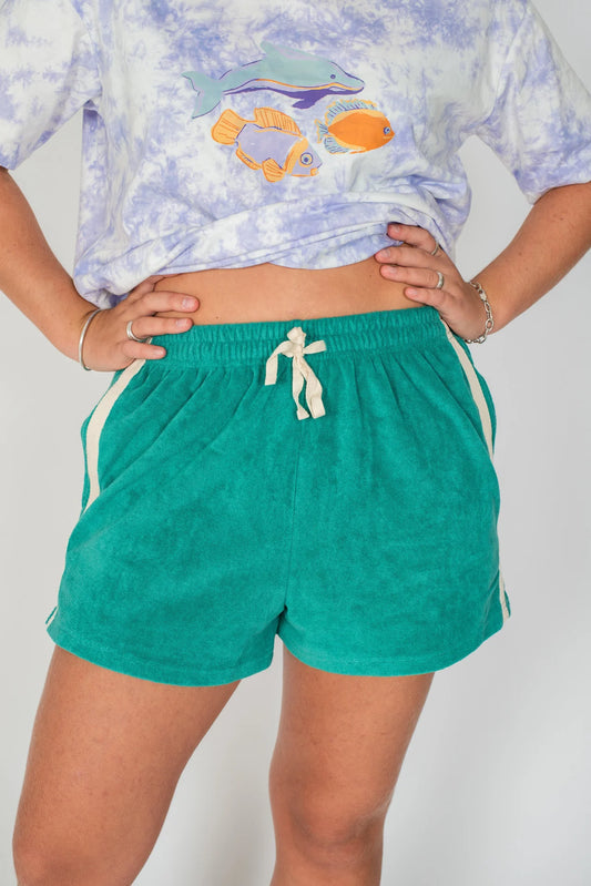 Terry Towelling Short- Blue Crush