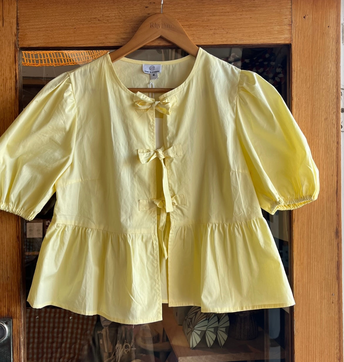 Yellow Puff Sleeve Top