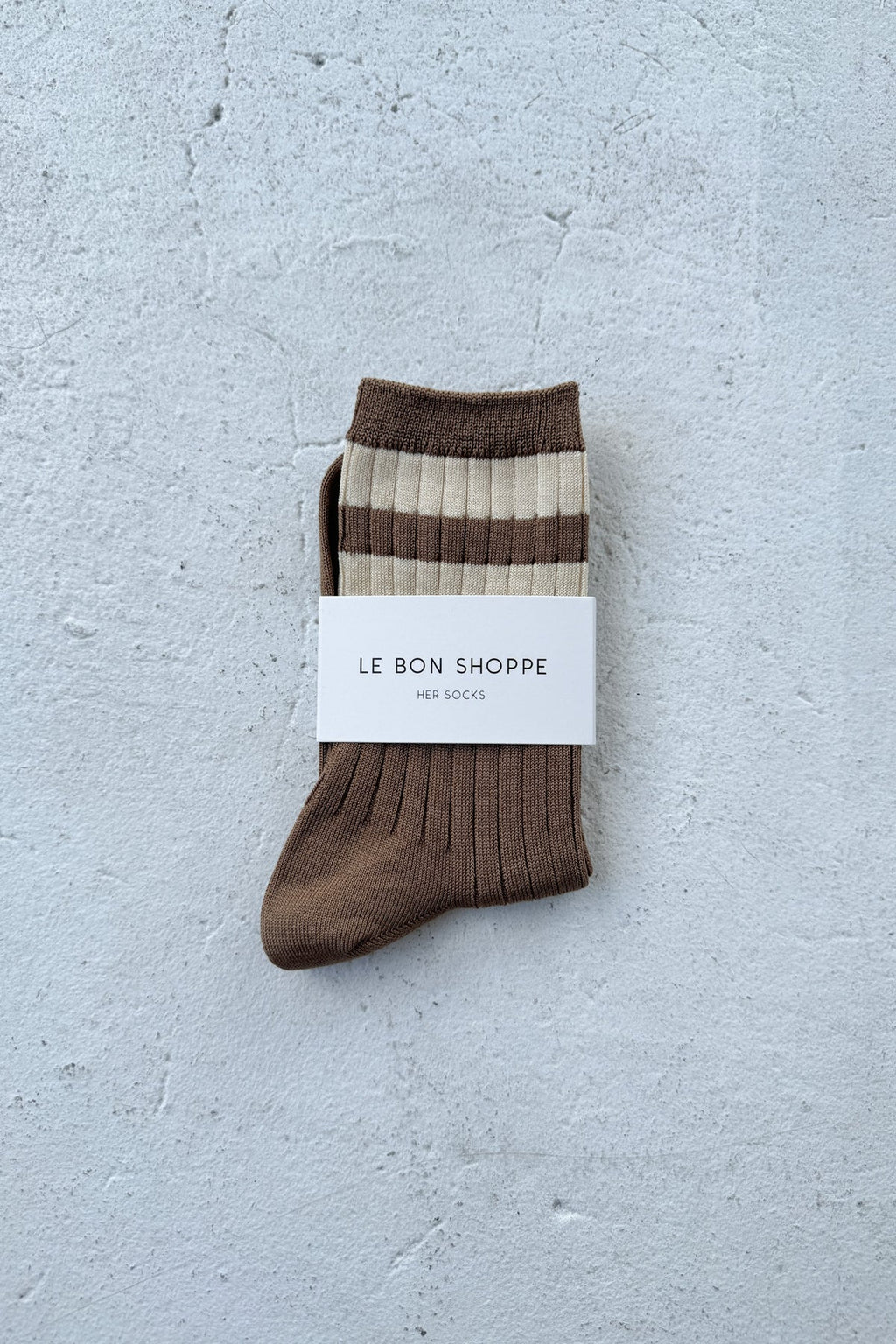 Her Varsity Socks- Toffee