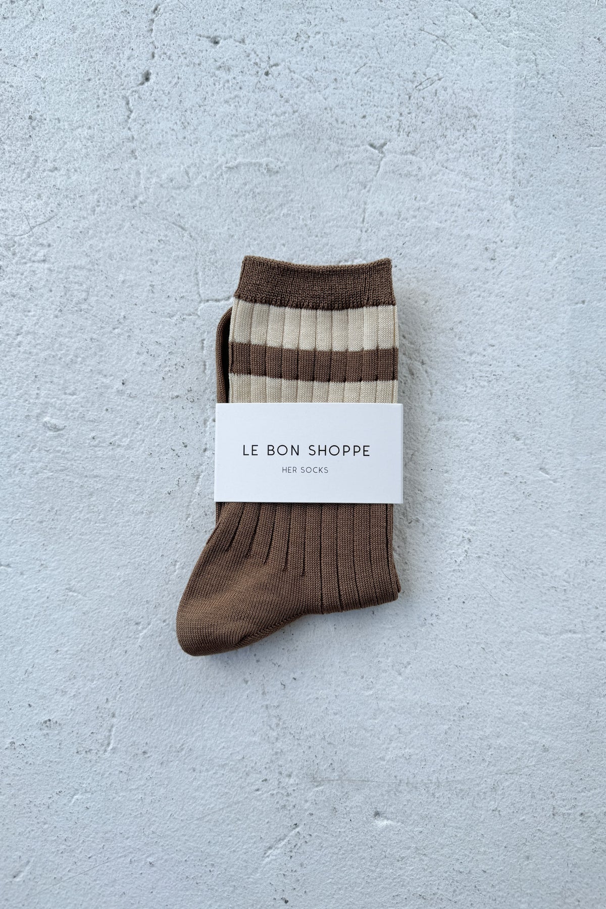 Her Varsity Socks- Toffee