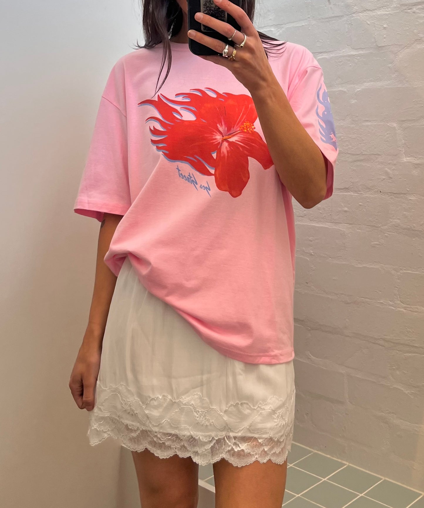 Mini Slip Skirt- White