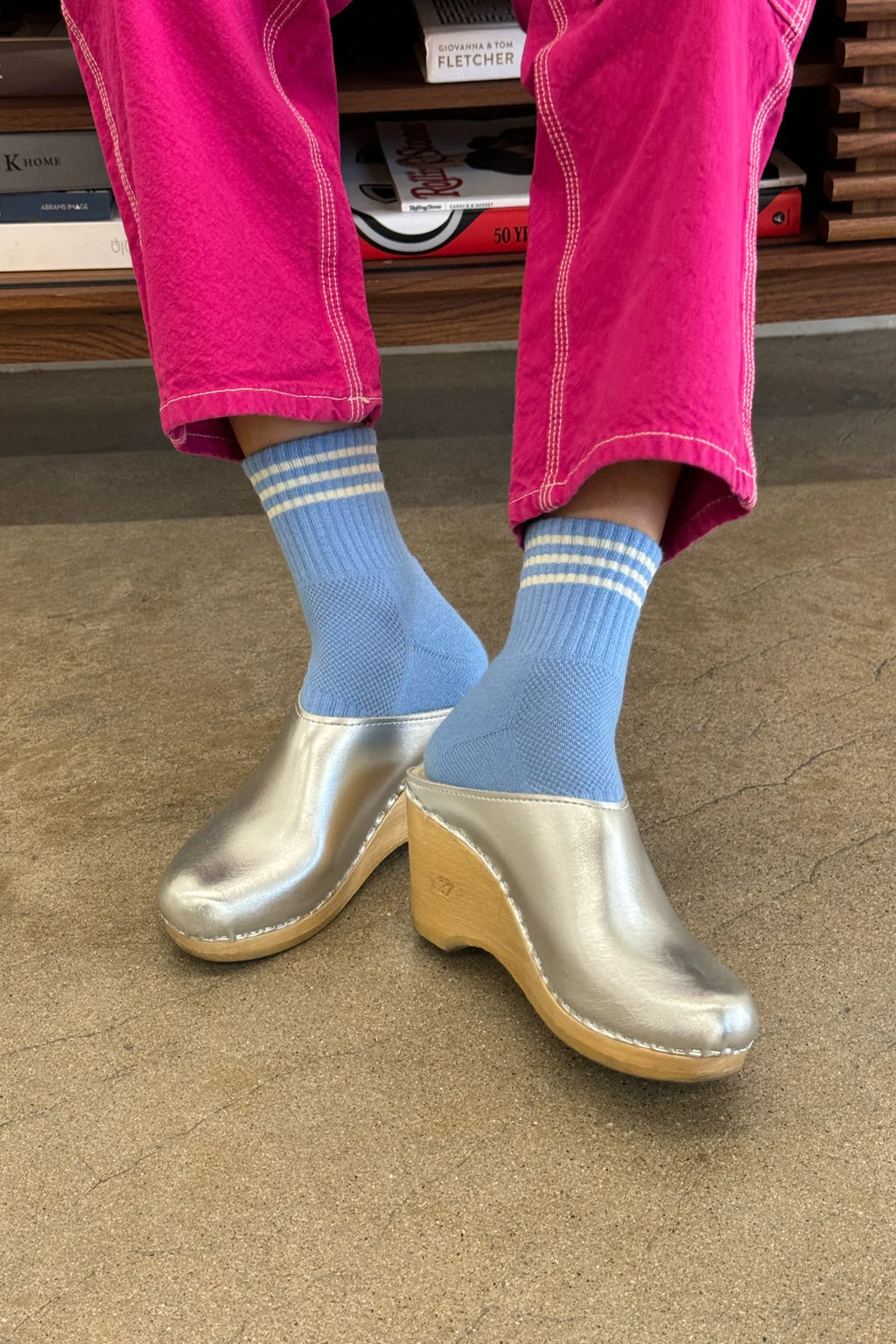 Girlfriend Socks- Parisian Blue
