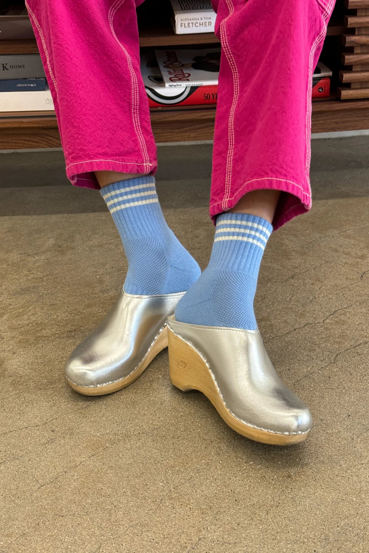 Girlfriend Socks- Parisian Blue