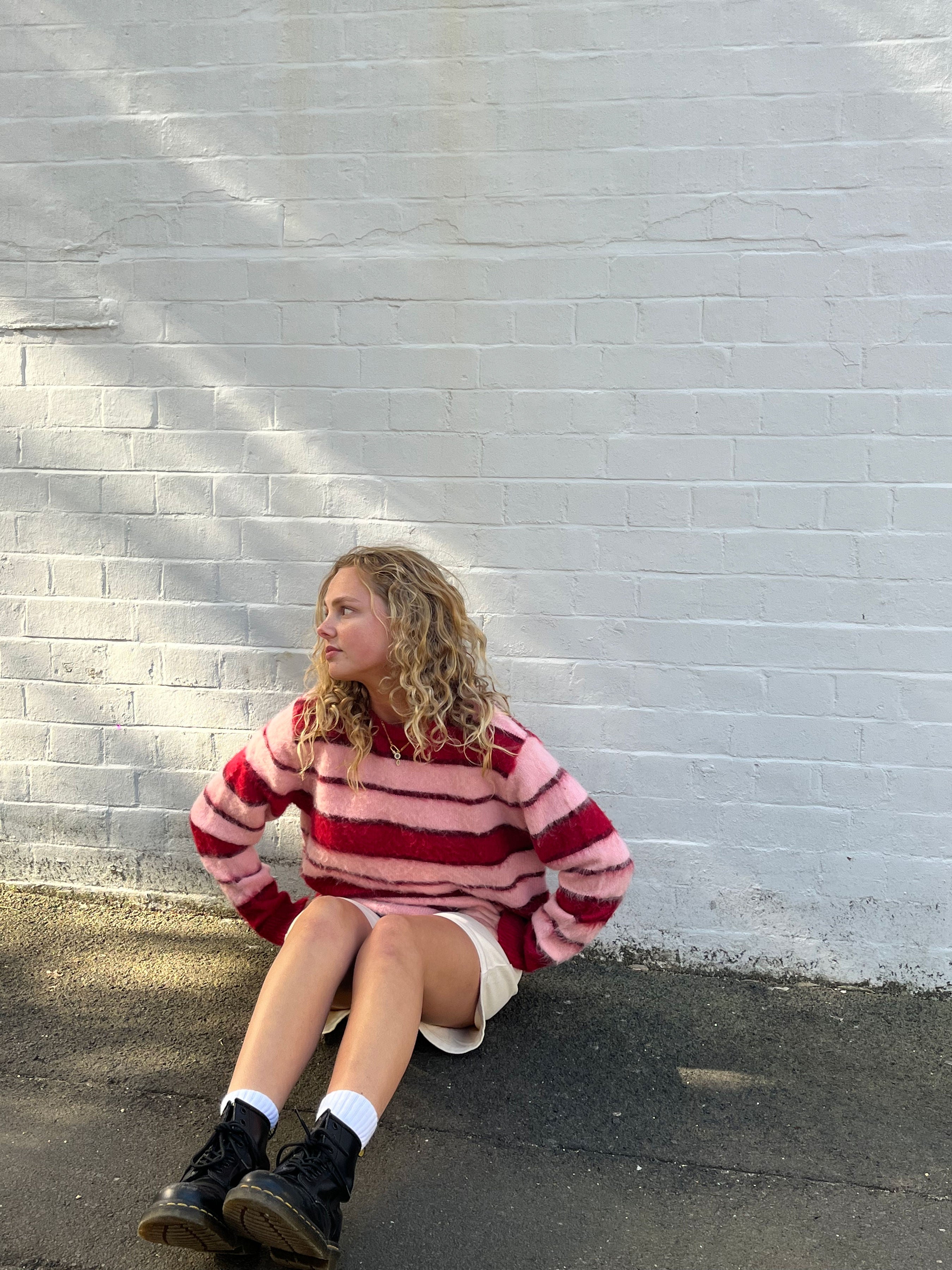 Cherie Oversized Knit - Cherry