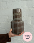 Gannon Glass Vase Small - Choc/Ivory