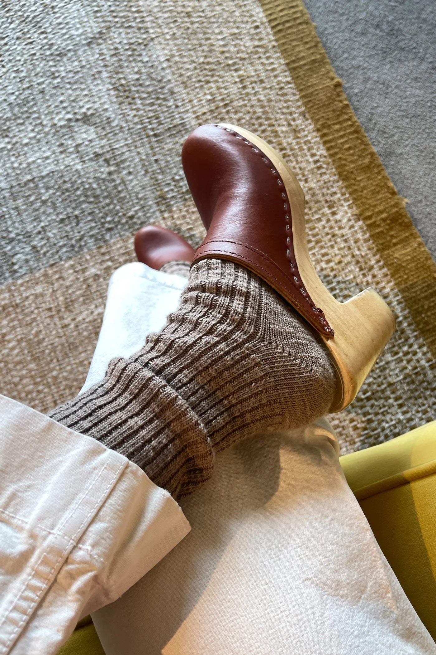 Cottage Socks- Flax