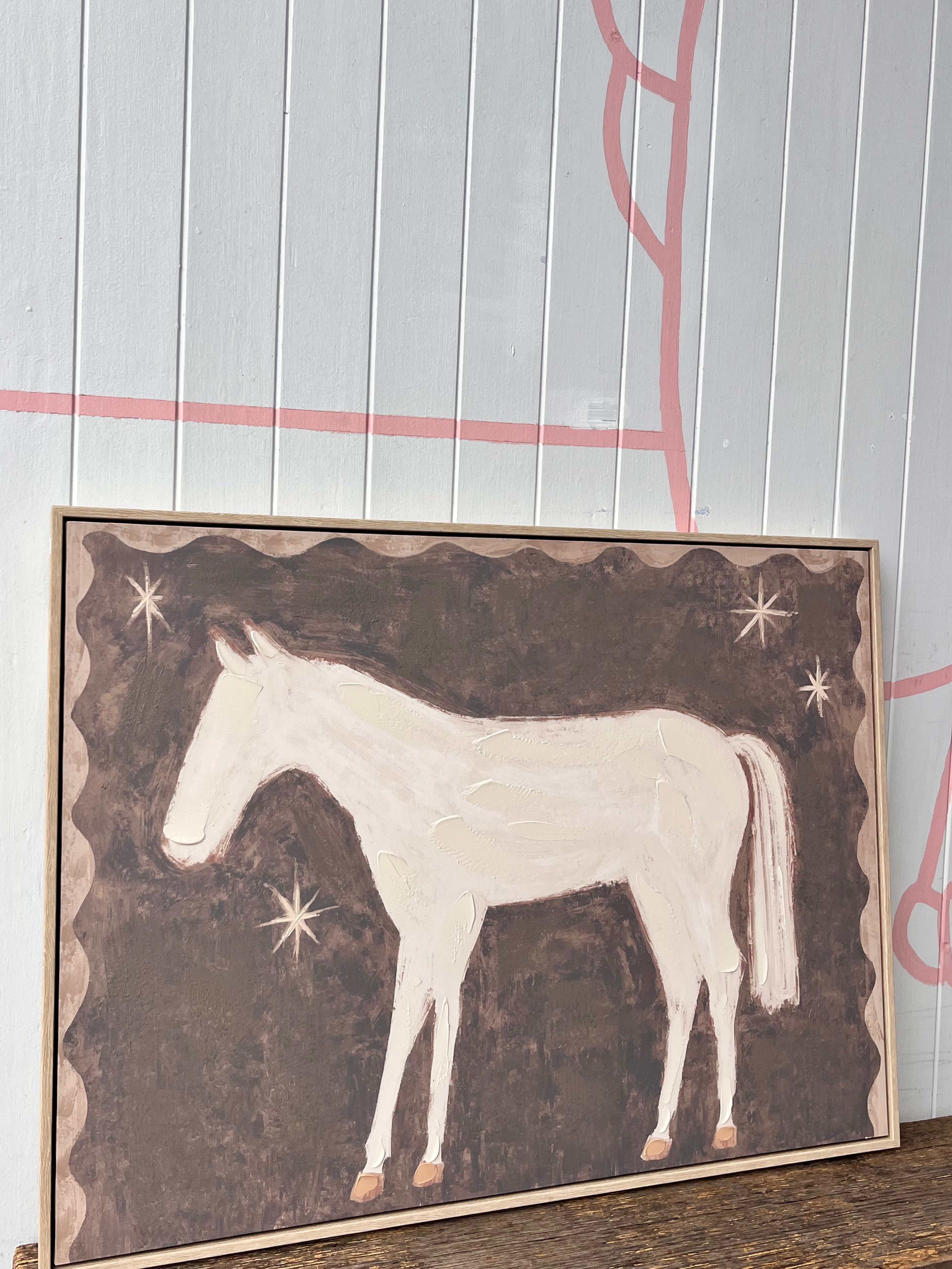 Pony Ash Frame Oil Canvas