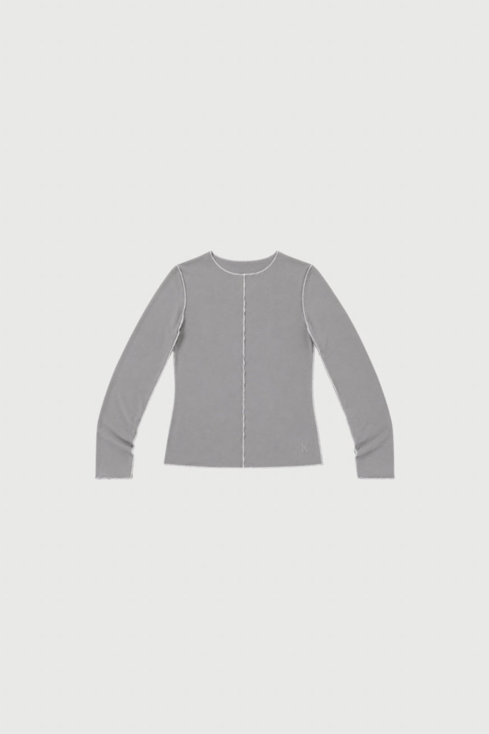 Inside Out Top - Pebble Grey