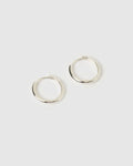 Jett Silver Hoop Earrings
