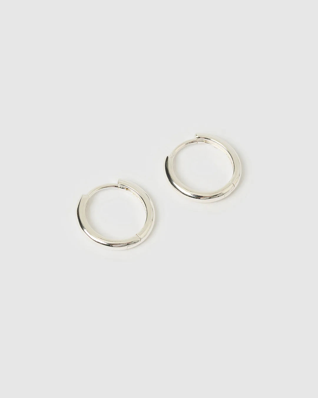 Jett Silver Hoop Earrings
