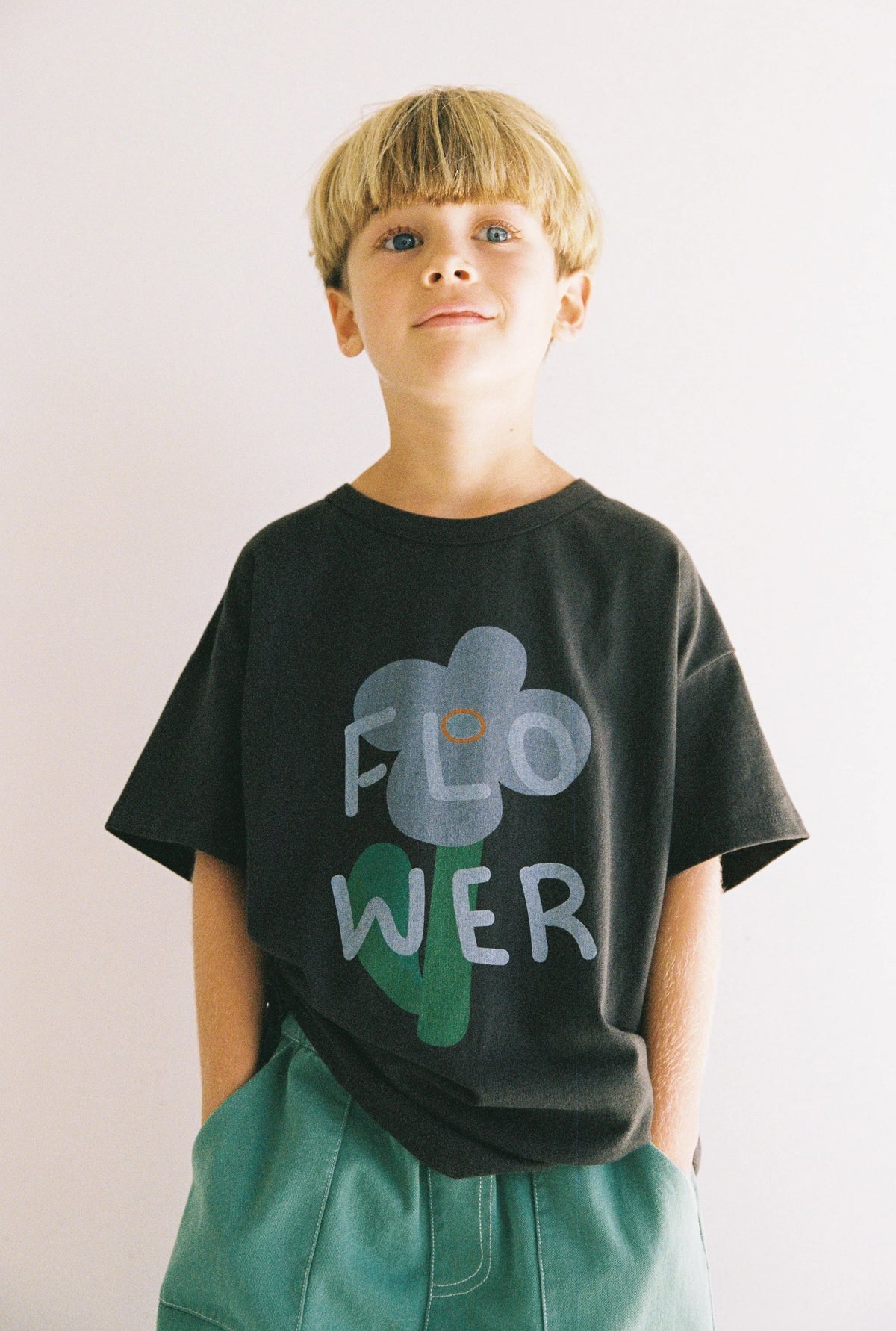 JNR Blossom Tee - Washed Black