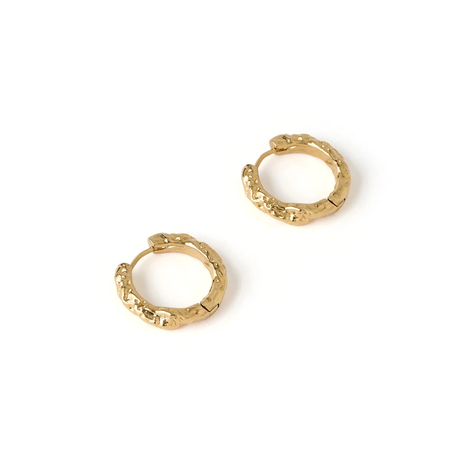 Kira Gold Hoop Earrings- Midi 18mm