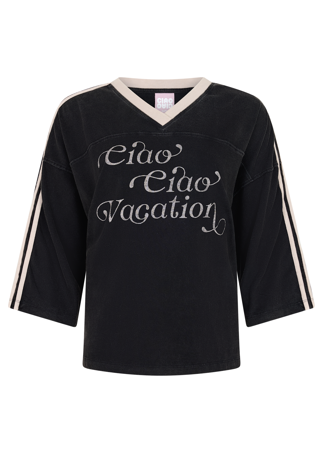 Vacay Crop Tee- Black