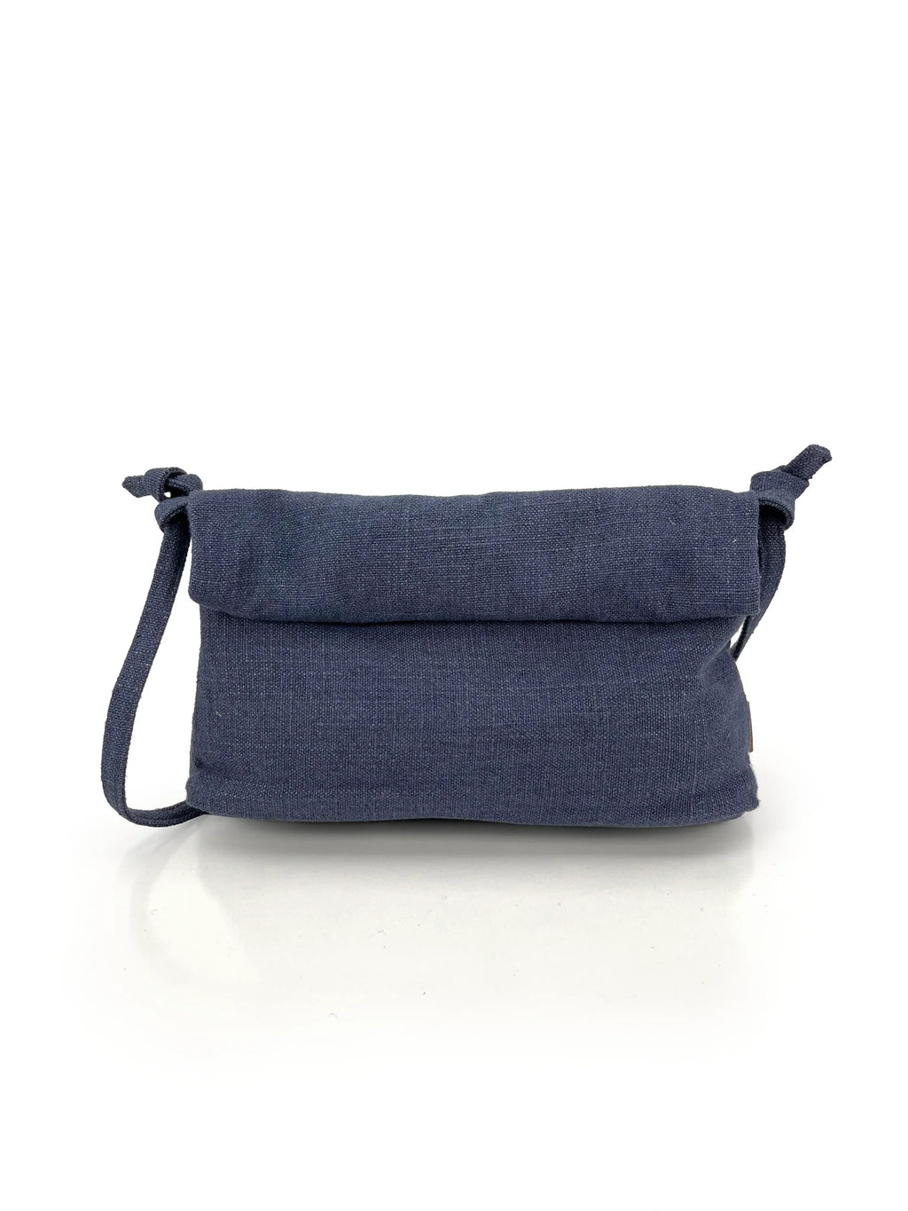 Natural Roll top bag- Navy