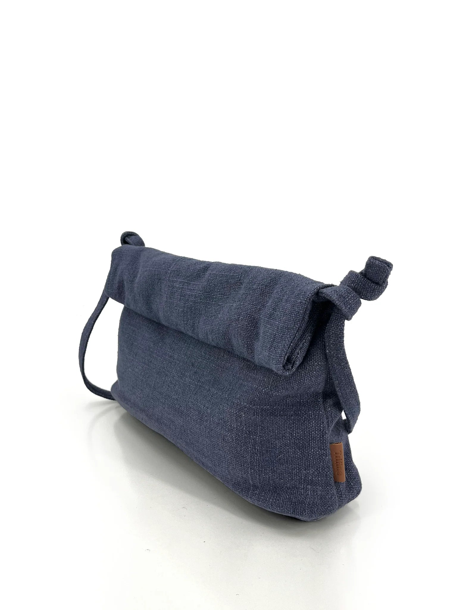 Natural Roll top bag- Navy