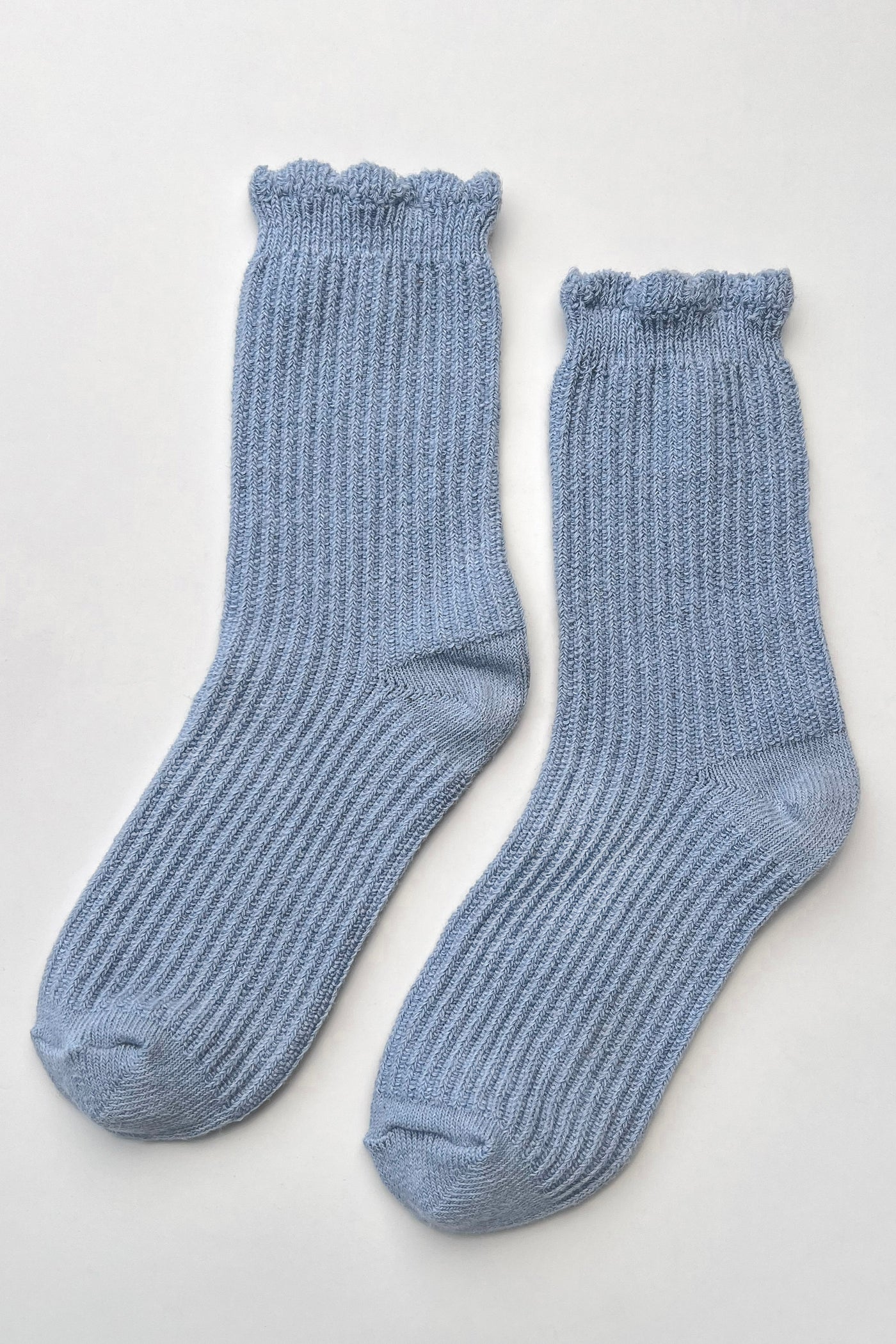 Linen Scallop- Pale Blue