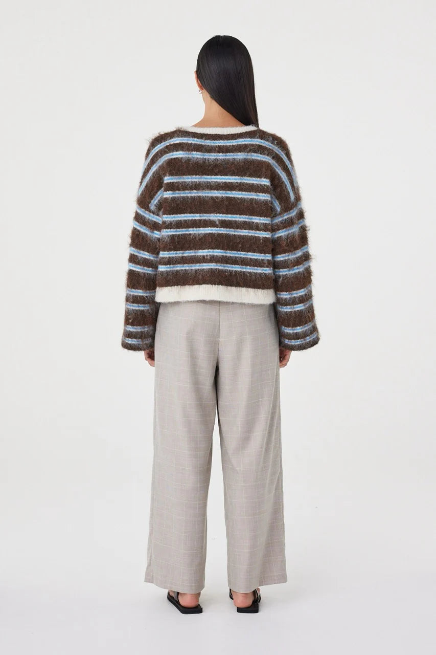 Lucca Sweater - Espresso and Blue