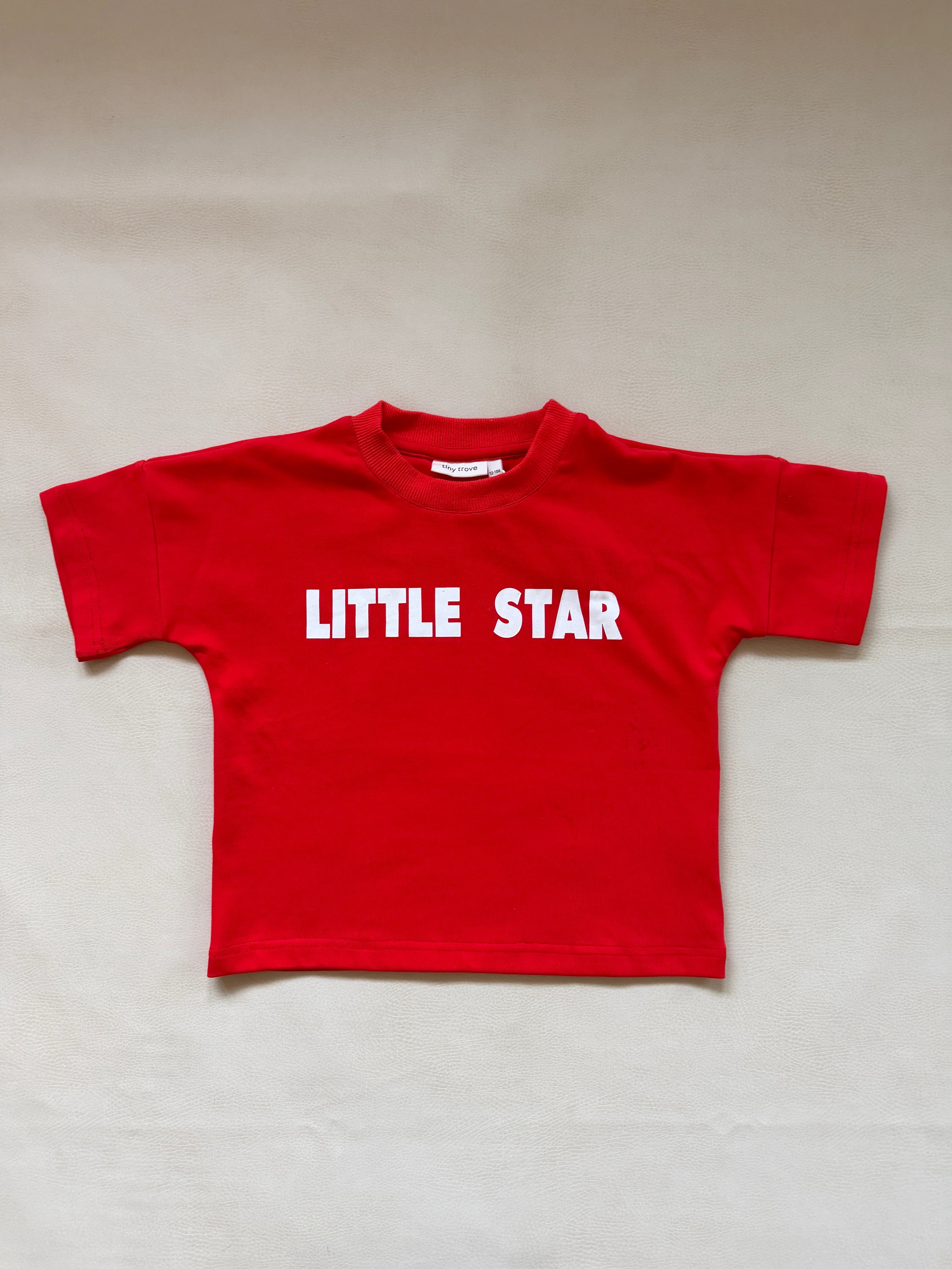 Little Star Relaxed Tee - Red/White