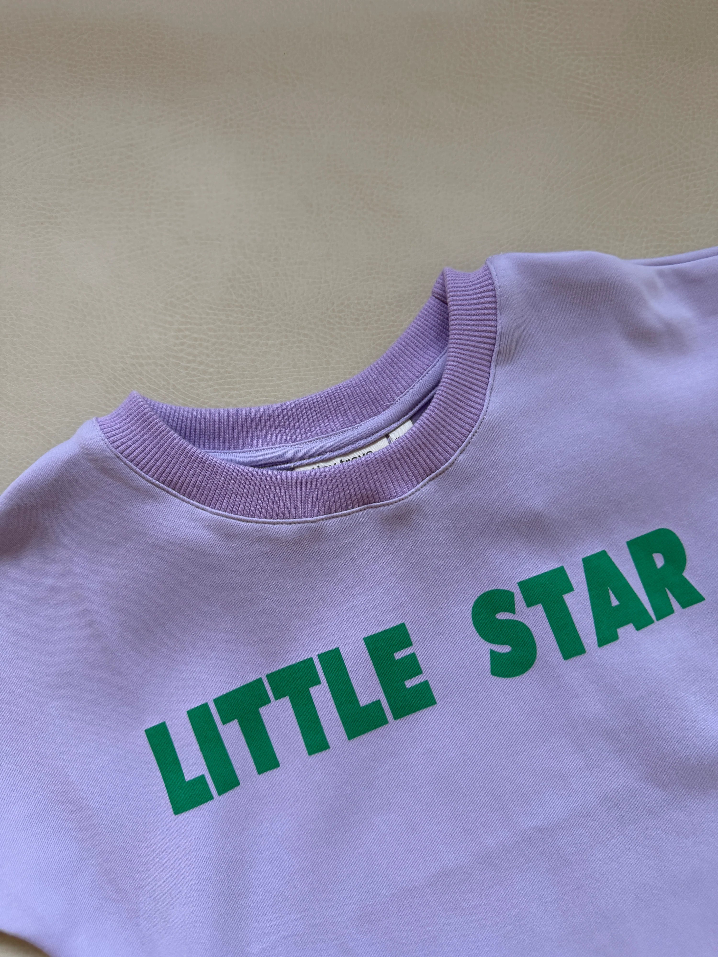 Little Star Relaxed Tee - Lilac/Green