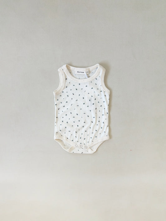 Luca Rib Pointelle Bodysuit - Floral