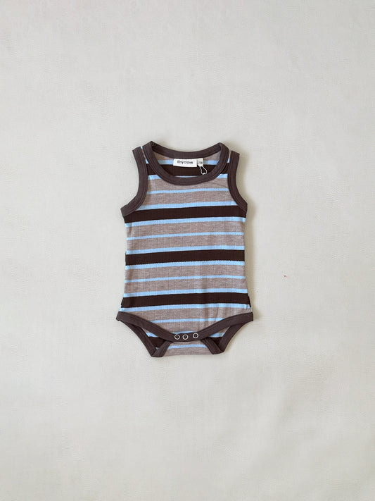 Luca Cotton Rib Pointelle Bodysuit - Multi Stripe