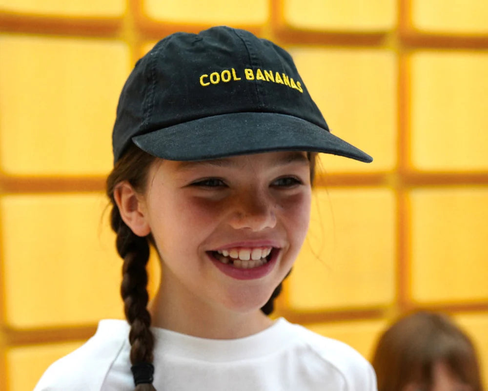 Cool Bananas Dad Cap in Black