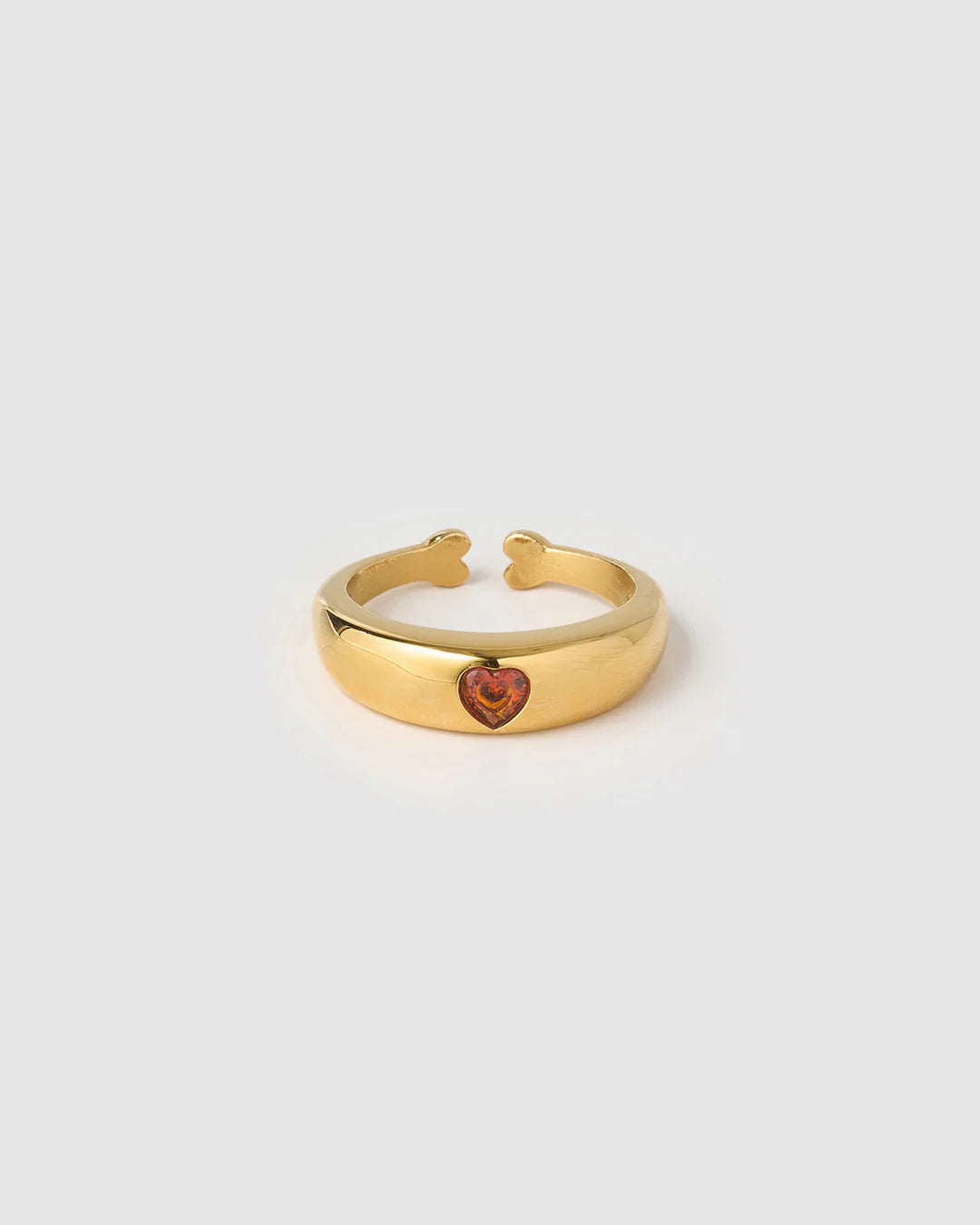 Mi Amor Gold Ring- Red