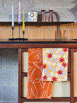 Outline Floral Tea Towel