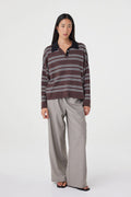 Rayne Knit Jersey - Espresso, Black & Cream