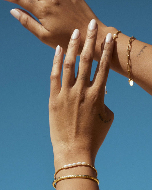 Seline Gold and Pearl Bracelet