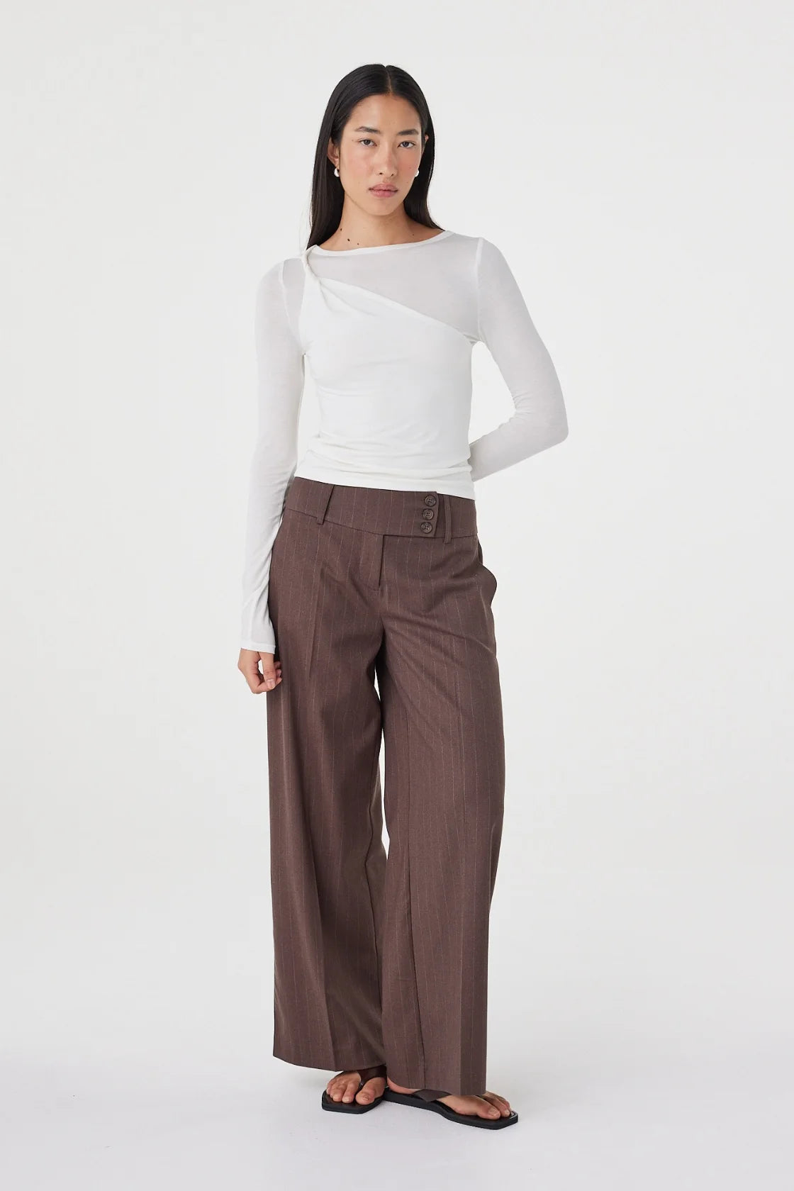 Mabel LS Twist Top - Cream