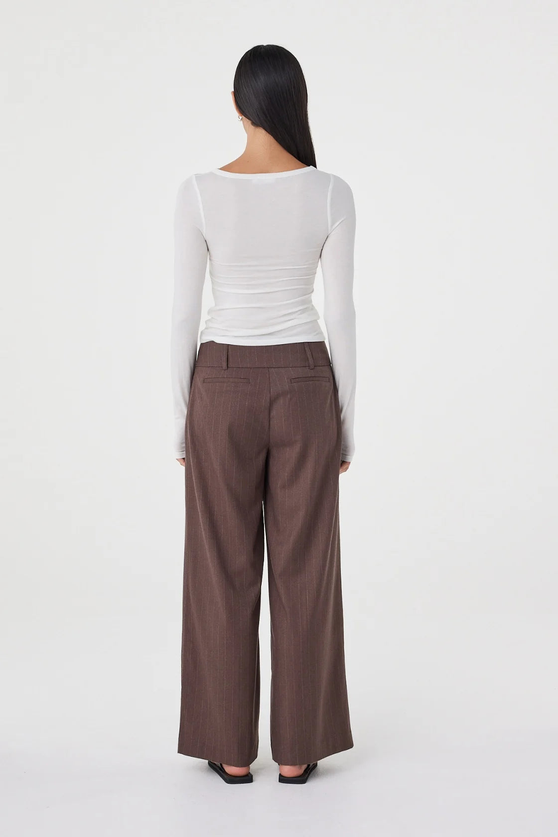 Manon Pant - Espresso Pinstripe
