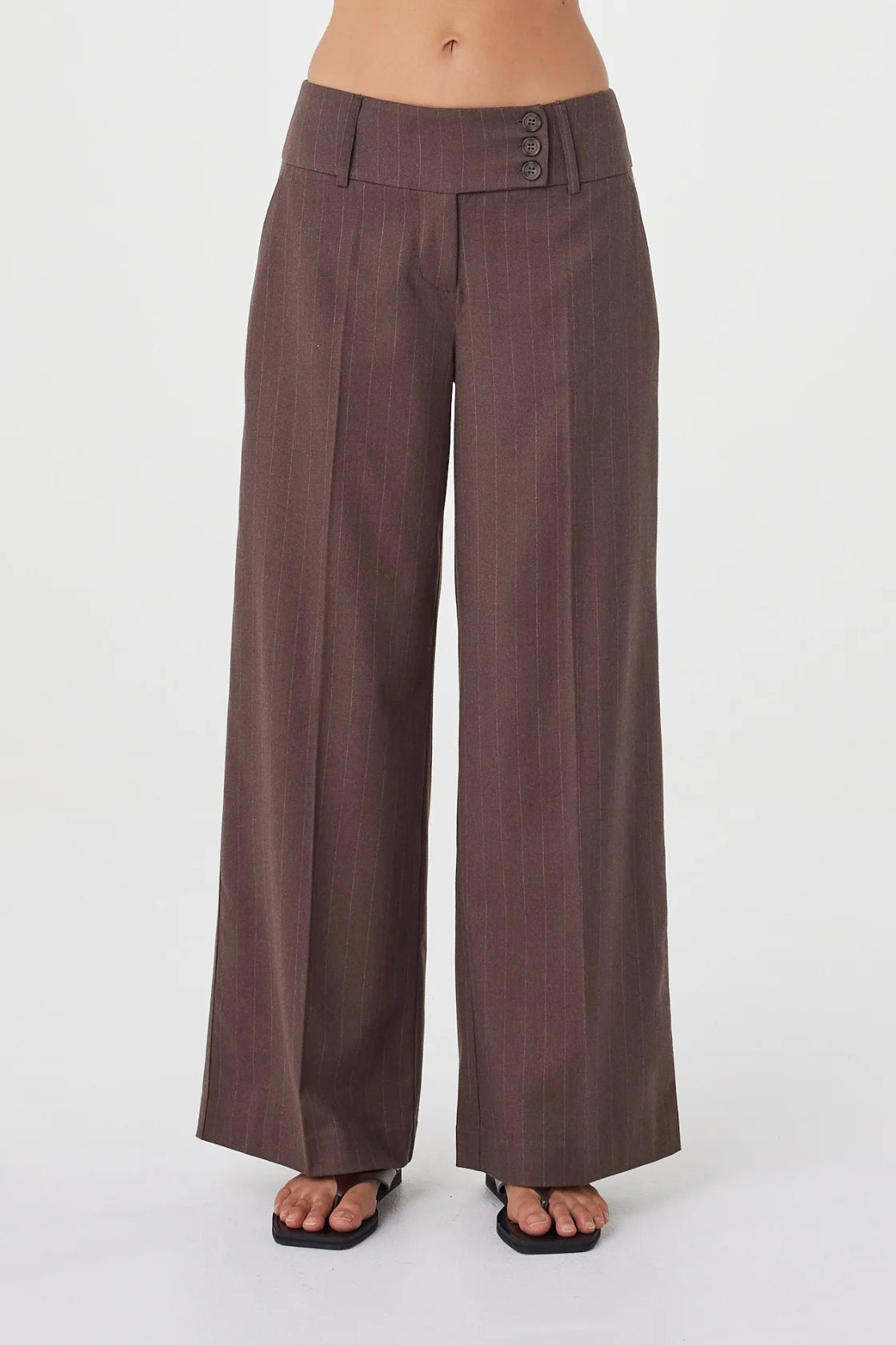 Manon Pant - Espresso Pinstripe