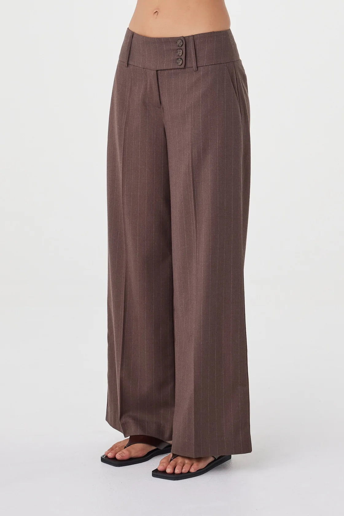 Manon Pant - Espresso Pinstripe