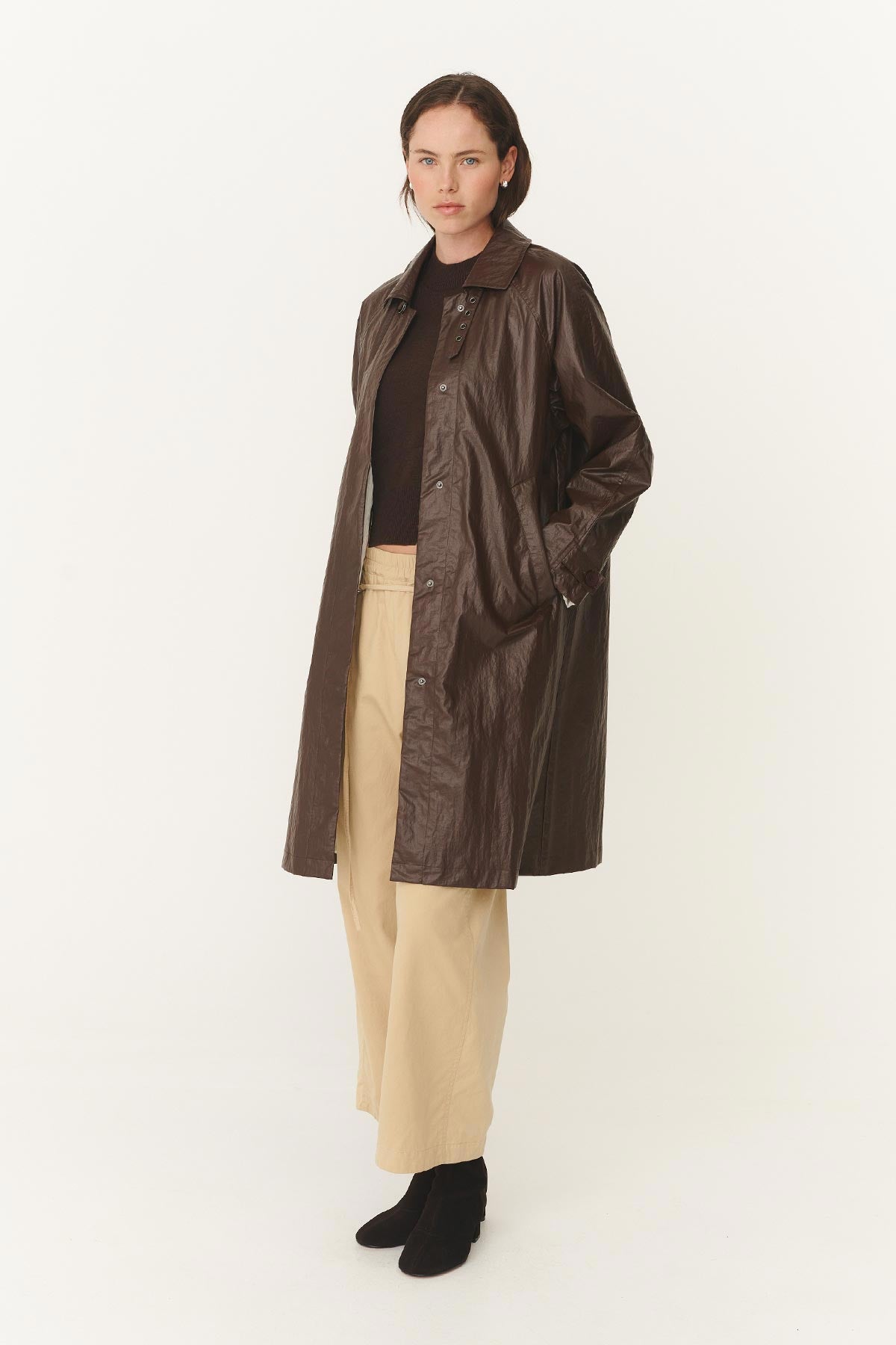 Marlow Coated Trench Coat