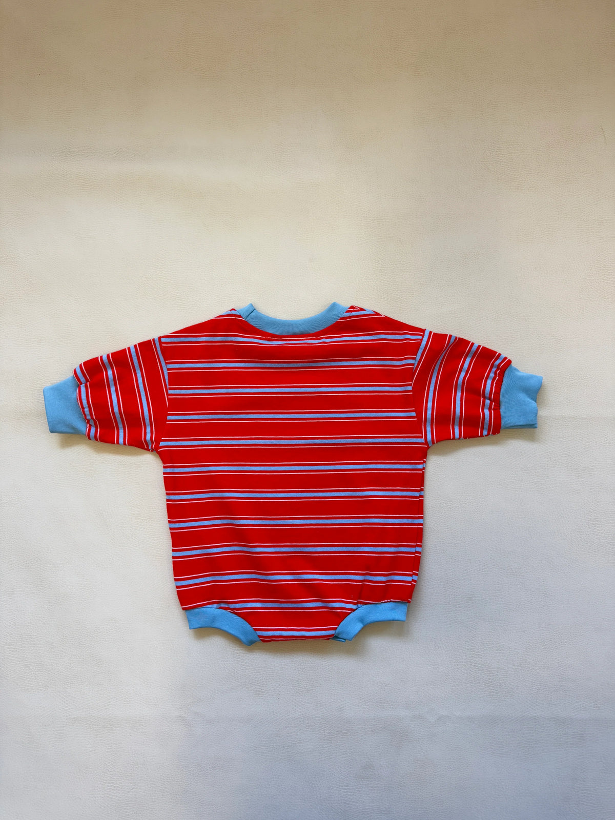 Mattie Stripe Cotton Bodysuit - Poppy/Blue Stripe