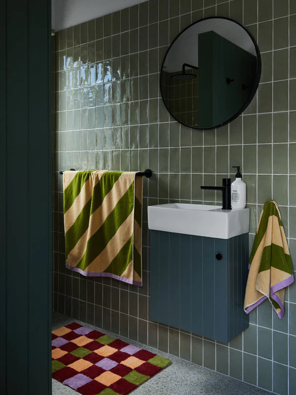 Pistachio Stripe Bath Towel