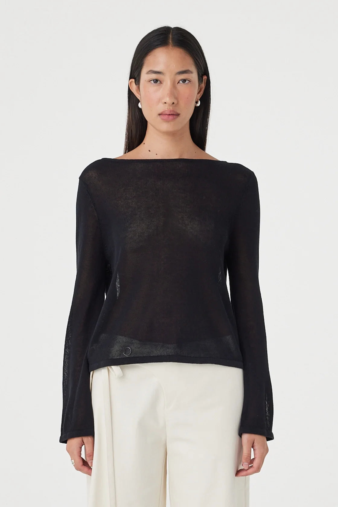 Nia LS Top - Black